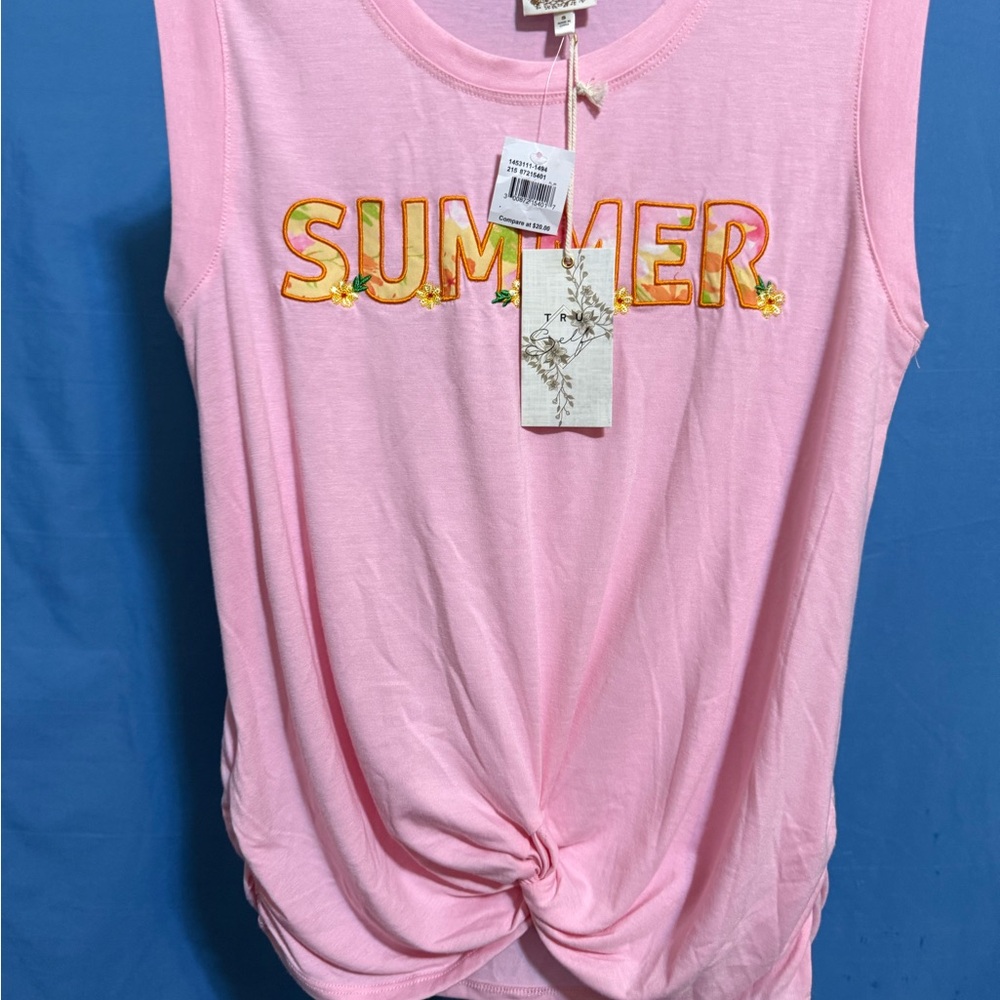 Tru self Pink Sleeveless Summer Top